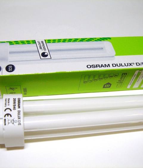 Лампа люминесцентная компакт. DULUX D/E 26W/840 G24q-3 OSRAM