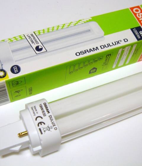 Лампа люминесцентная компакт. DULUX D 18W/840 G24d-2 OSRAM