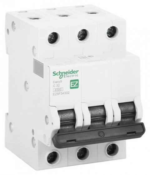 Автоматический выключатель Schneider Electric Easy 9 3 полюса 16А С 4,5кА 400В