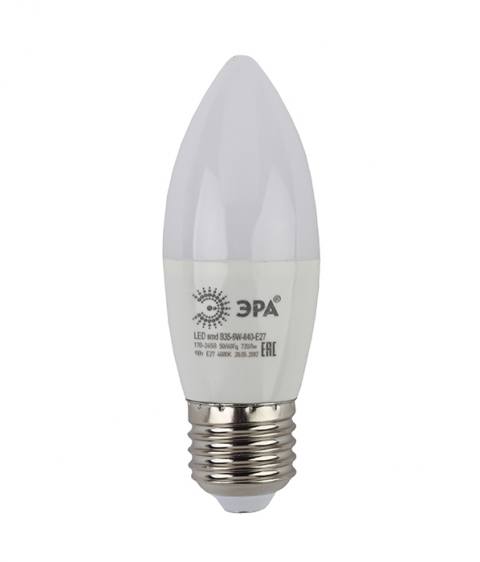 Лампа светодиодная ЭРА LED smd B35-9w-840-E27