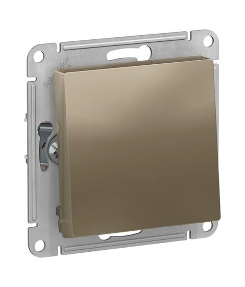 Механизм переключателя одноклавишный сх.6, 10АХ, Schneider Electric ATLASDESIGN, цвет шампань
