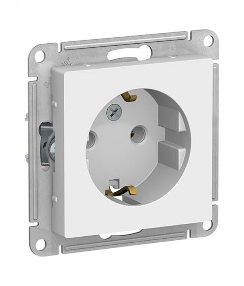 Механизм розетки с заземлением, 16А Schneider Electric ATLASDESIGN, цвет белый