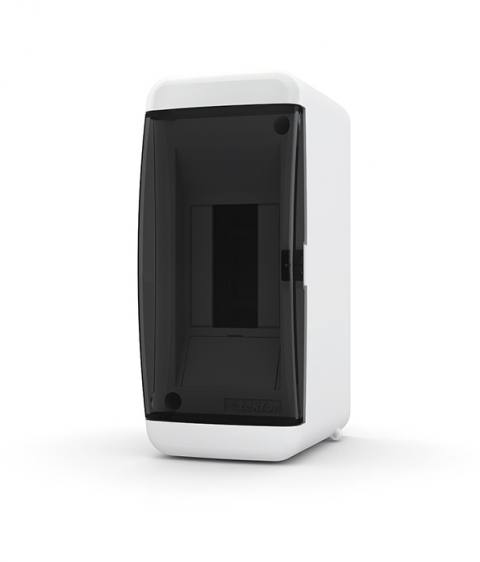 Щит навесной TEKFOR 2 модуля IP41, прозрачная черная дверца