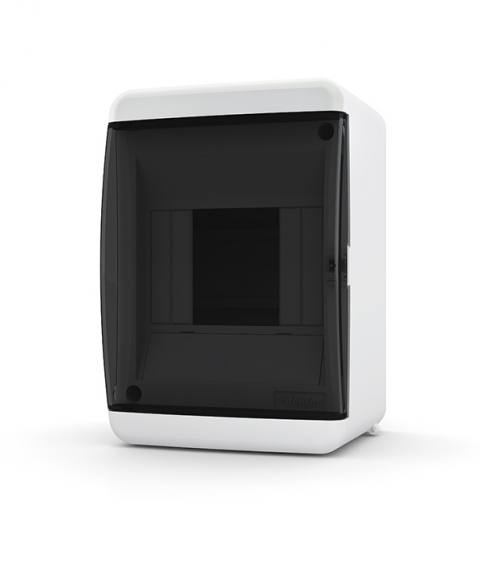 Щит навесной TEKFOR 4 модуля IP41, прозрачная черная дверца